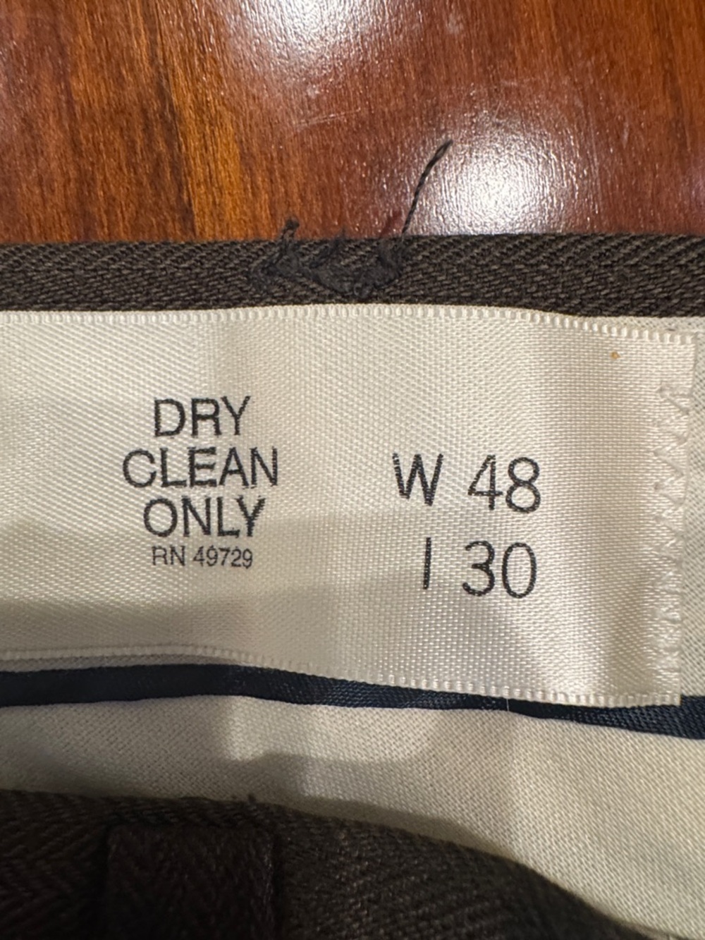 NWOT Men's Alexander Lloyd Dress Pants - Dark Gray/Brown Mini Herringbone Cuffs - Picture 5 of 5
